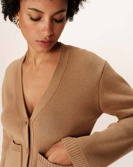 Grace & Mila Cardigan Camel Paolino