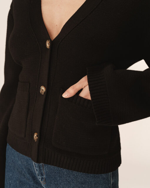 Grace & Mila Cardigan Noir Paolino