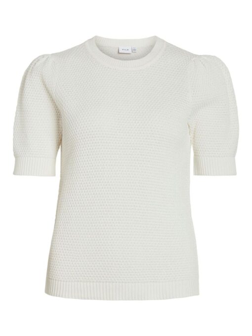 Vila Dalo O-neck SS Knit White Alyssum