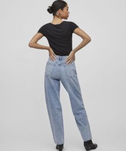 Vila Kelly Jaf HW Straight Jeans Ligh Blue Denim