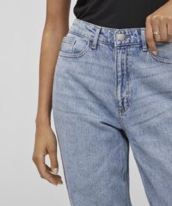 Vila Kelly Jaf HW Straight Jeans Ligh Blue Denim