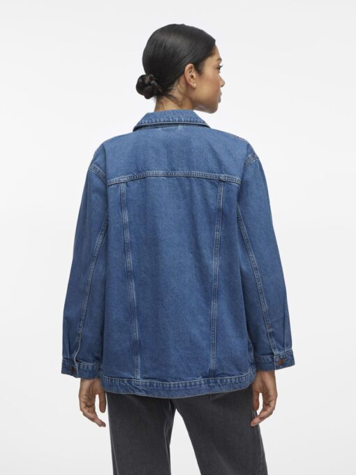 Vila Mey Loose Denim Jacket Medium Blue Denim