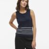Vila Kippa Knit Top Navy Blazer