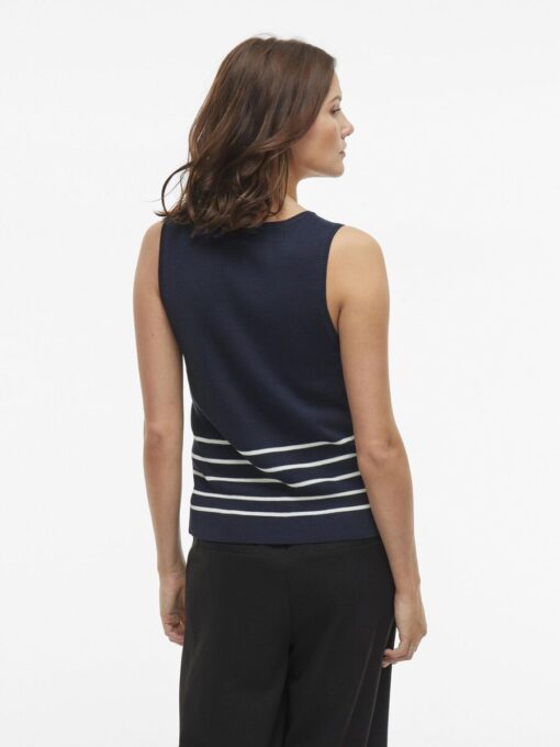 Vila Kippa Knit Top Navy Blazer