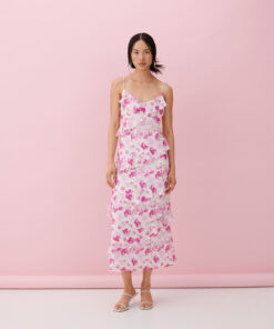 Vilina Midi Dress Rasberry Rose