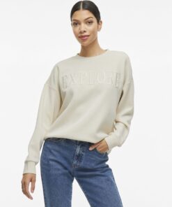 Vila Reflect New Emb Sweatshirt Birch