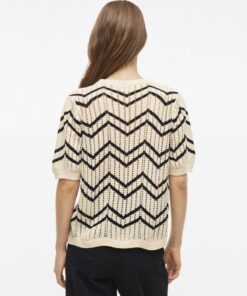 Viautra O-Neck Knit Top Birch
