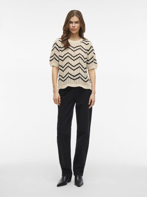 Viautra O-Neck Knit Top Birch
