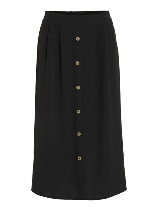 Vijosa Midi Button Skirt Black