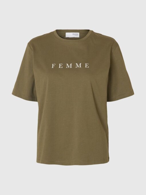 Selected Femme Vilja Printed Tee Kalamata