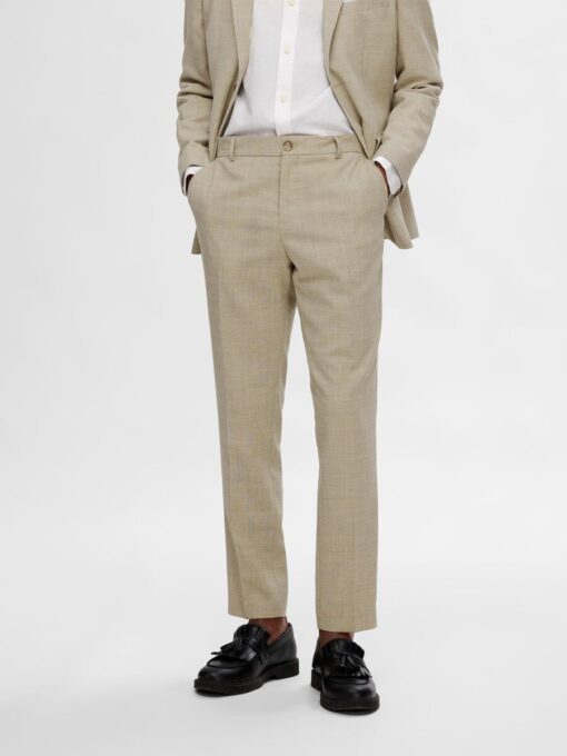 Selected Homme Slim Oasis Linen Trousers Sand