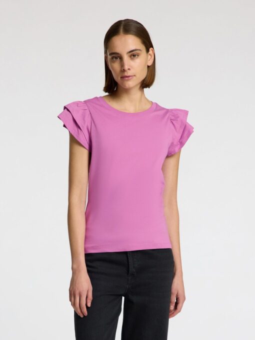 Selected Femme Camila Ruffle Tee First Bloom