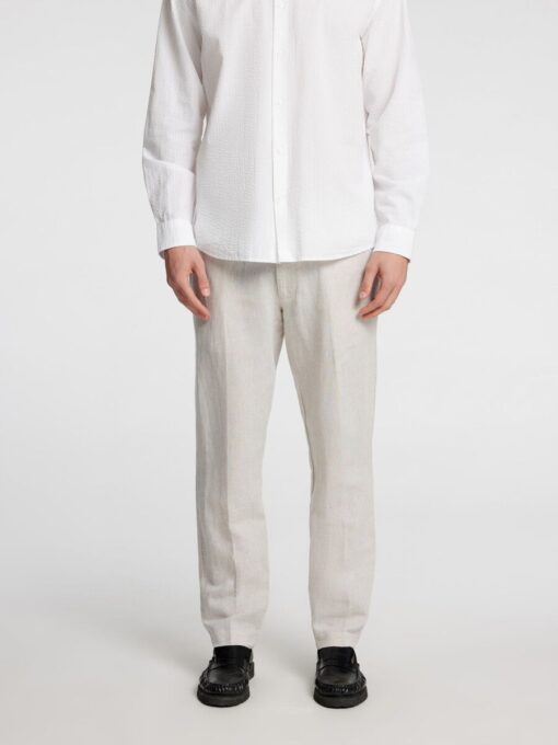 Selected Homme Straight Leroy Linen Pant Pure Cashmere
