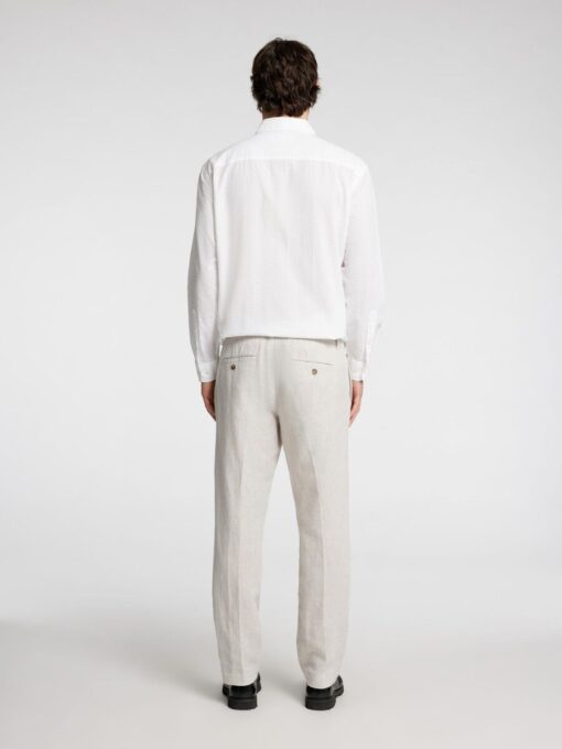 Selected Homme Straight Leroy Linen Pant Pure Cashmere