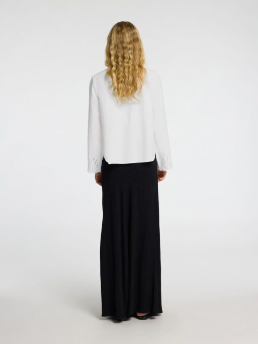 Selected Femme Dahlia Broderie Shirt Bright White
