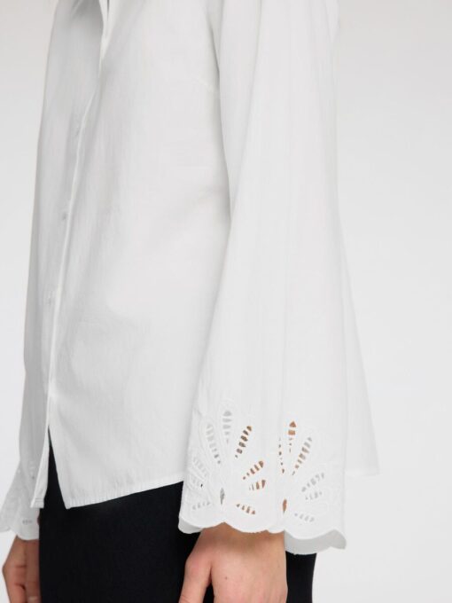 Selected Femme Dahlia Broderie Shirt Bright White