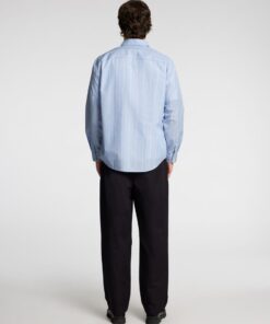Selected Homme Relaxed Ben Stripe Shirt Light Blue