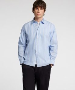 Selected Homme Relaxed Ben Stripe Shirt Light Blue