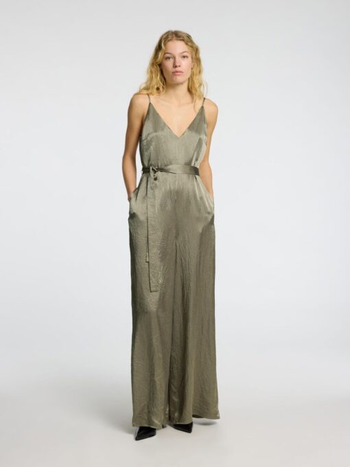 Selected Femme Selene Wide Leg Jumpsuit Vetiver