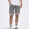 Only & Sons Ply Life Denim Shorts Grey
