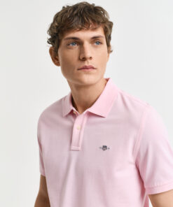 Gant Regular Fit Shield Pique Shirt California Pink