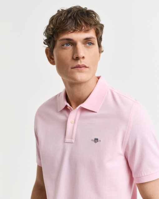 Gant Regular Fit Shield Pique Shirt California Pink
