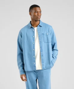 Dedicated Shirt Lunnevik Denim Light Blue