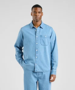 Dedicated Shirt Lunnevik Denim Light Blue