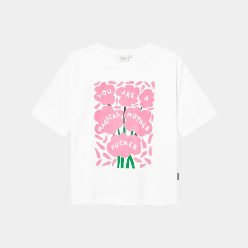 Dedicated T-shirt Vadstena Magical Flowers White