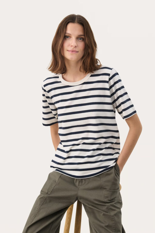 Part Two Ratani T-shirt Navy And White Stripe