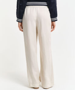 Gant Woman Linen Blend Pull On Pants Putty
