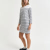 Gant Woman Breton 3/4 Sleeve Dress Eggshell