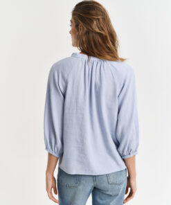 Gant Woman Linen SS Blouse Light Blue