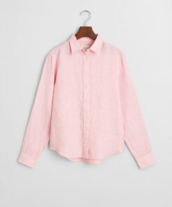 Gant Woman Reg Linen Shirt Geranium Pink