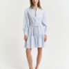 Gant Woman Classic Striped Poplin Dress Fresh Blue