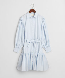 Gant Woman Classic Striped Poplin Dress Fresh Blue