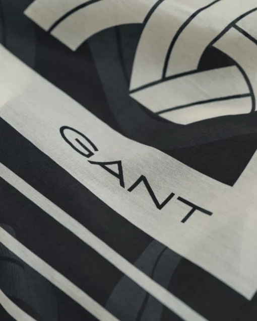 Gant Woman G Pattern Cotton Silk Sarong Black