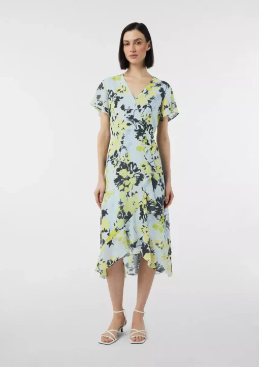Comma, Flower Dress Light Blue