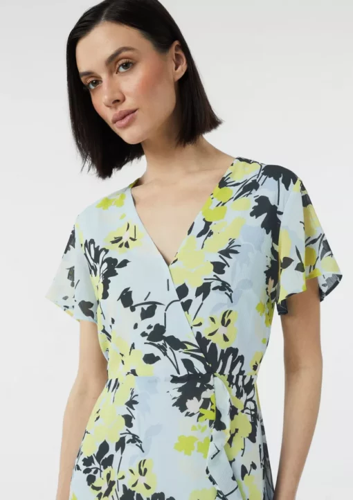 Comma, Flower Dress Light Blue