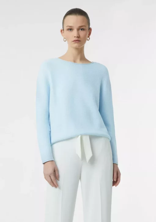 Comma, Knitted Pullover Light Blue
