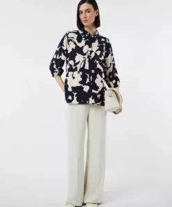 Comma, Print Blouse Navy