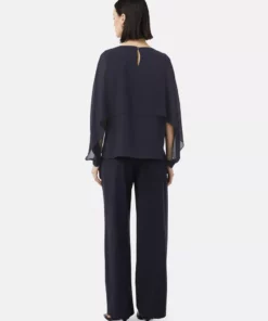 Comma, Chiffon Blouse Navy