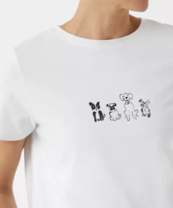 Comma, Print T-shirt White
