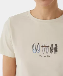 Comma, T-shirt Light Beige