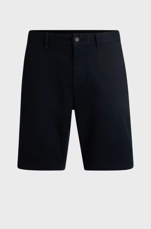 Boss Slim Fit Chino Shorts Dark Navy