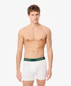 Lacoste 3-Pack Stretch Cotton Trunks Black/White/Grey