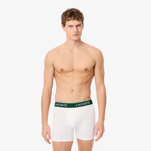 Lacoste 3-Pack Stretch Cotton Trunks Black/White/Grey