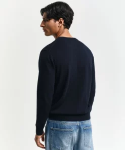 Gant Classic Cotton C-Neck Evening Blue