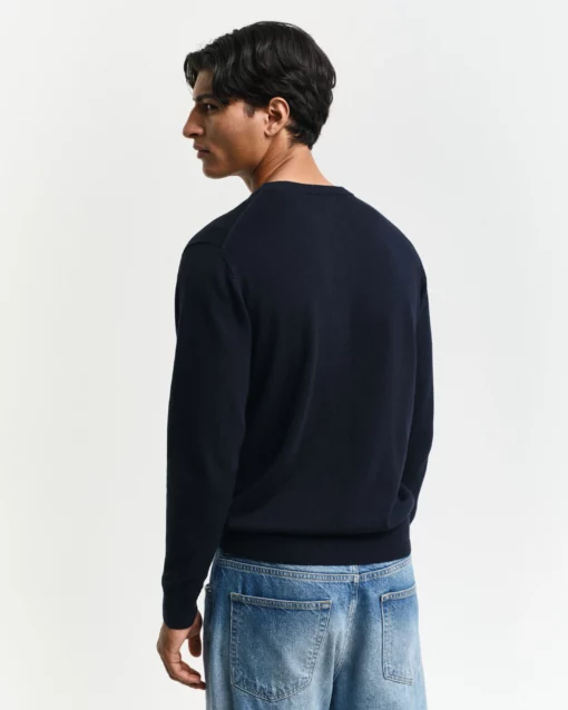 Gant Classic Cotton C-Neck Evening Blue