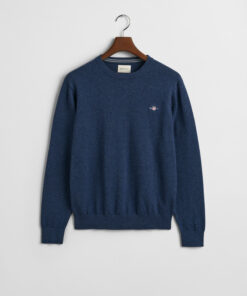 Gant Classic Cotton C-Neck Dk Jeansblue Melange